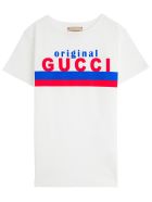 Gucci T-shirt In Jersey With Logo Gucci T-shirt In Jersey With Logo - White Multicolor