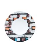 Plates Round Ceramic Colores 25 Cm Le Botteghe su Gologone Plates Round Ceramic Colores 25 Cm - Black