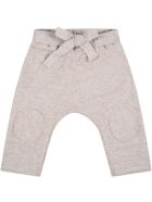 Caffe' d'Orzo Beige "dafne" Trousers For Baby Girl With Bow Caffe' d'Orzo Beige "dafne" Trousers For Baby Girl With Bow - Beige