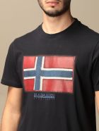 Napapijri T-shirt Sirol Napapijri T-shirt In Cotton With Print Napapijri T-shirt Sirol Napapijri T-shirt In Cotton With Print - Blue