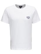A.P.C. White Cotton T-shirt With Logo Print A.P.C. White Cotton T-shirt With Logo Print - White