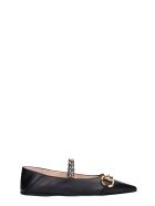 Gucci Ballet Flats In Black Leather Gucci Ballet Flats In Black Leather - black