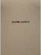 Saint Laurent Rive Gauche T-shirt With Logo Print Saint Laurent Rive Gauche T-shirt With Logo Print - Beige