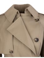 Woman Beige Asymmetrical Trench Coat Alexander McQueen Woman Beige Asymmetrical Trench Coat - Beige