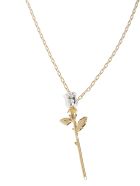AMBUSH Gold-pleated Silver Rose Necklace AMBUSH Gold-pleated Silver Rose Necklace - Gold