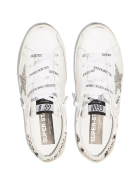 Woman White Super-star Sneakers With Python Spoiler And Silver Glitter Star Golden Goose Woman White Super-star Sneakers With Python Spoiler And Silver Glitter Star