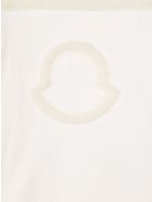 Kids White Dress With Logo And Faux Shearling Moncler Kids White Dress With Logo And Faux Shearling - White