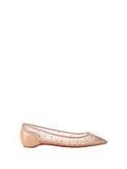 Christian Louboutin Christian Louboutin Follies Strass Ballerina Flat Shoes Christian Louboutin Christian Louboutin Follies Strass Ballerina Flat Shoes - LIGHT SILK