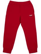 Emporio Armani Red Cotton Joggers With Logo Emporio Armani Red Cotton Joggers With Logo - Red