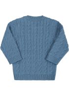 Little Bear Light Blue Sweater For Baby Boy Little Bear Light Blue Sweater For Baby Boy - Light Blue