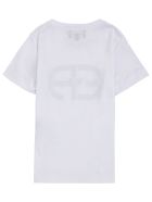 Emporio Armani Cotton Blend T-shirt With Logo Print Emporio Armani Cotton Blend T-shirt With Logo Print - White