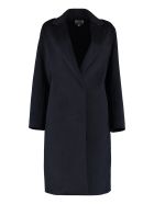 Vince Wool Blend Coat Vince Wool Blend Coat - blue
