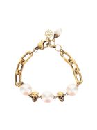 Pearls And Skulls Bracelet Alexander McQueen Pearls And Skulls Bracelet - Oro