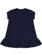 Ralph Lauren Blue Dress For Baby Girl With Logo Ralph Lauren Blue Dress For Baby Girl With Logo - Blue