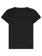 Sonia Rykiel Black T-shirt For Girl With Colorful Logo Sonia Rykiel Black T-shirt For Girl With Colorful Logo - Black