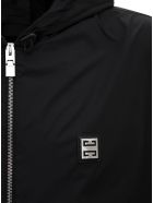 Givenchy Black Nylon Hooded Jacket With Logo Givenchy Black Nylon Hooded Jacket With Logo - Black