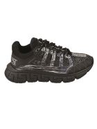 Versace Stitch Detail Paneled Sneakers Versace Stitch Detail Paneled Sneakers - Black