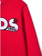 GCDS Red Cotton Sweatshirt GCDS Red Cotton Sweatshirt - Rosso