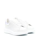 Unisex Kid White Oversize Sneakers With Iridescent Spoiler Alexander McQueen Unisex Kid White Oversize Sneakers With Iridescent Spoiler