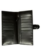 Saint Laurent Logo Plaque Long Wallet Saint Laurent Logo Plaque Long Wallet - Black