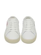 Flat Heel Leather Up Saint Laurent Flat Heel Leather Up - Bianco