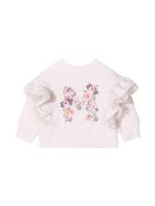 Monnalisa Newborn Pink Sweatshirt Monnalisa Newborn Pink Sweatshirt - Rosa