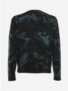 Saint Laurent Cotton Sweatshirt With Tie-dye Motif Saint Laurent Cotton Sweatshirt With Tie-dye Motif - Green, black