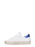 Golden Goose Hi Star Sneakers In White Leather Golden Goose Hi Star Sneakers In White Leather - White/silver