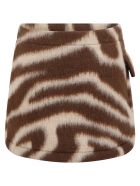 Douuod Brown Skirt For Girl With Beige Details Douuod Brown Skirt For Girl With Beige Details - Brown
