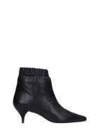 Alchimia Low Heels Ankle Boots In Black Leather Alchimia Low Heels Ankle Boots In Black Leather - black