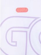 GCDS Mini White Cotton Cropped T-shirt GCDS Mini White Cotton Cropped T-shirt - Bianco