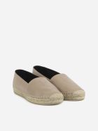 Saint Laurent Monogram Espadrilles Made Of Leather Saint Laurent Monogram Espadrilles Made Of Leather - Nude