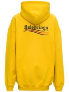 Balenciaga Yellow Cotton Hoodie With Logo Balenciaga Yellow Cotton Hoodie With Logo - Yellow
