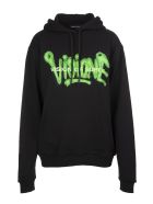 Black And Fluo Green Man "visione" Hoodie Vision of Super Black And Fluo Green Man "visione" Hoodie - Black/green