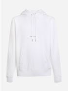 Saint Laurent Cotton Sweatshirt With Logo Print Saint Laurent Cotton Sweatshirt With Logo Print - White