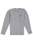 Philosophy di Lorenzo Serafini Kids Grey Wool Blend Sweater With Logo Philosophy di Lorenzo Serafini Kids Grey Wool Blend Sweater With Logo - Grey