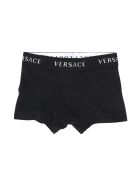 Versace Black And White Slips Set With Print Versace Black And White Slips Set With Print - Bianco/nero