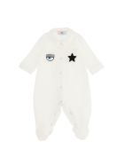 Chiara Ferragni Chenille Eyestar Jumpsuit Chiara Ferragni Chenille Eyestar Jumpsuit - White