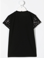 Kid Black Balmain Balmain T-shirt With Sequins Balmain Kid Black Balmain Balmain T-shirt With Sequins