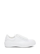 Alexander McQueen White Leather Skate Sneakers With Logo Alexander McQueen White Leather Skate Sneakers With Logo - White