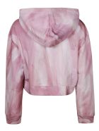 Moschino Chest Logo Painted Hoodie Moschino Chest Logo Painted Hoodie - Pink