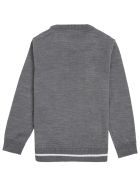 Emporio Armani Grey Sweater In Wool Blend Emporio Armani Grey Sweater In Wool Blend - Grey