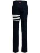 Thom Browne Blue Cotton Trousers With 7bar Detail Thom Browne Blue Cotton Trousers With 7bar Detail - Blu