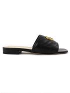 Gucci Black Matelassé Leather Slide Gucci Black Matelassé Leather Slide - Nero