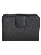 Prada Logo Plaque Wallet Prada Logo Plaque Wallet - Black