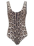 Dolce & Gabbana Slim Fit Animal Print Swimsuit Dolce & Gabbana Slim Fit Animal Print Swimsuit - Leopard