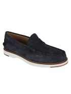 Tod's Exposed Stitching Logo Stamp Loafers Tod's Exposed Stitching Logo Stamp Loafers - Blue