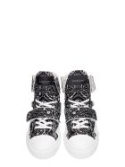 Gienchi Hypnos Sneakers In Black Leather And Fabric Gienchi Hypnos Sneakers In Black Leather And Fabric - black
