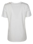 Balmain Button Embellished Logo T-shirt Balmain Button Embellished Logo T-shirt - White