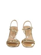 Michael Kors Tasha Sandal In Laminated Leather Michael Kors Tasha Sandal In Laminated Leather - Oro